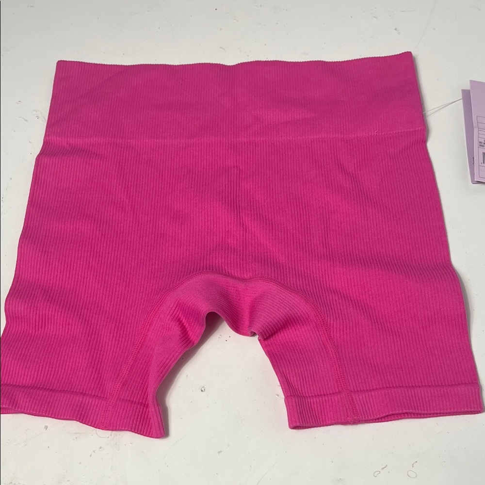 Wild Fable XXS Pink Seamless High Rise Ribbed Elastic Waist Biker Shorts NWT
